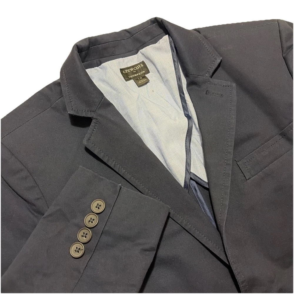 J Crew Crewcuts Kids Boys Blazer Jacket Thompson Blue Size 14 Preppy Wedding